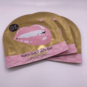 5/$30 beauty bundle, SF GLOW suns out pouts out gold foil lip mask, vegan mask